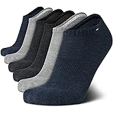 Tommy Hilfiger Mens No Show Socks - 6 Pack Cushioned Performance Stretch Athletic Low Cut Socks for Men