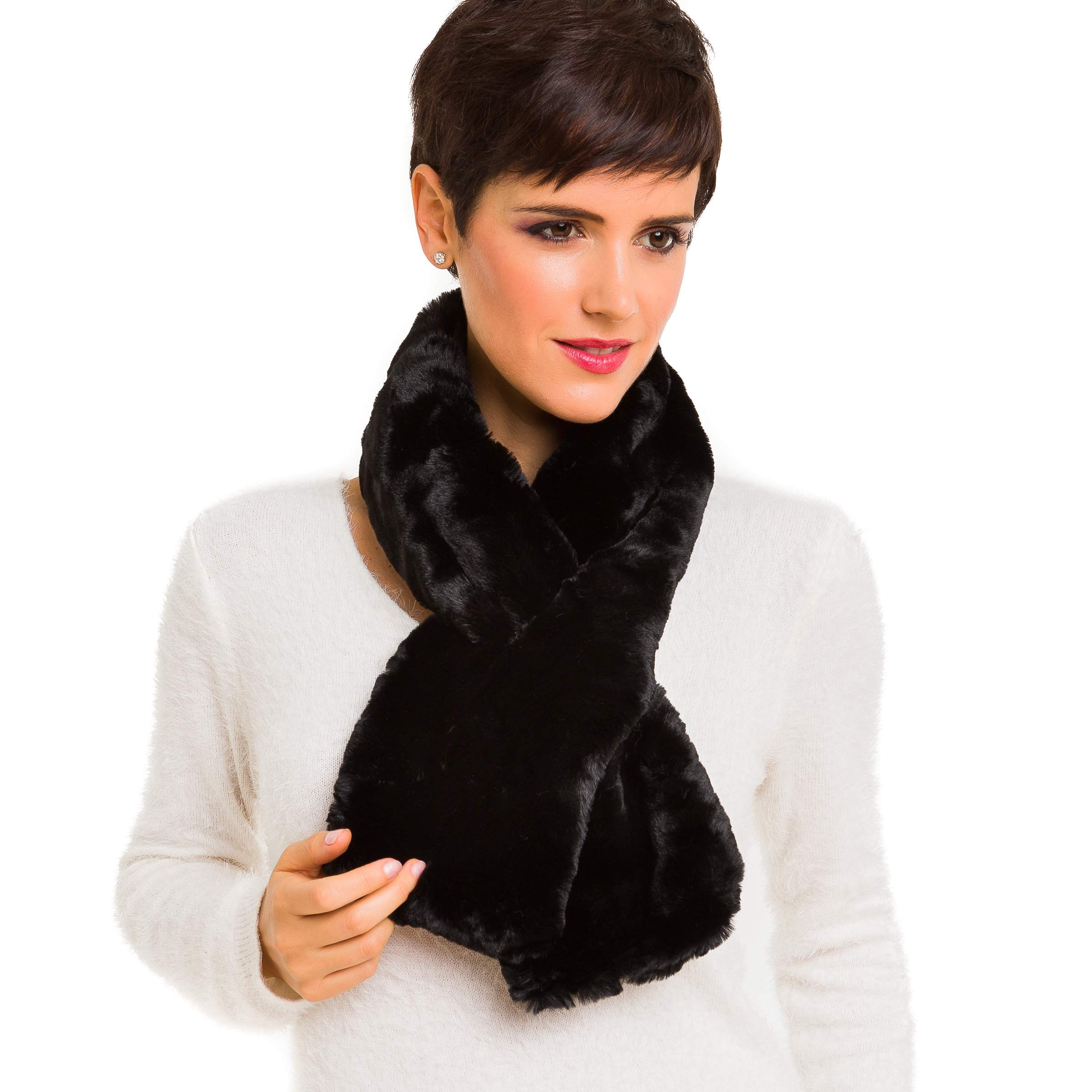 Fur Collar Scarf for Women Faux Fur Scarves Neck Shrug for Winter Coat Dress Fur Collar Scarf for Women Faux Fur Scarves Neck Shrug for Winter Coat Dress