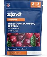 Zipvit Triple Strength Cranberry 60,000mg Vitamin C 180 capsules