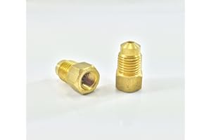 The Stop Shop Metric Brake Line Adaptor for 3/16" Tube, (Female) Inverted Flare, 3/8-24 to (Male) ISO/Bubble Flare, Metric 10mm x 1 (Pack of 2)