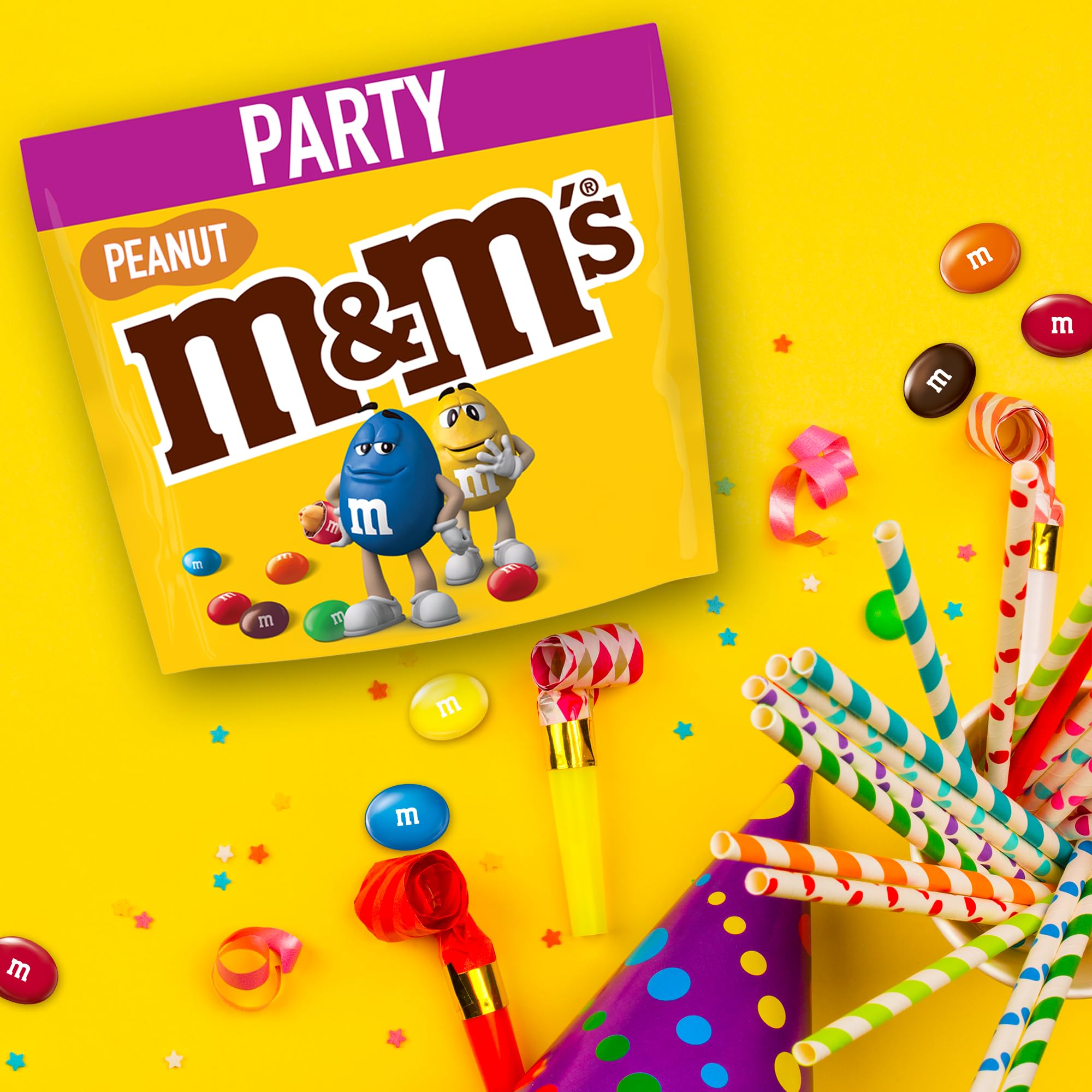 M&M’s Peanut Großpackung Schokolade, Knackige Schokolinsen mit bunter Zuckerhülle als Süßigkeiten, Party-Mix, 1 x 800 g, Für Weihnachten oder als Adventskalender Süßigkeiten 5