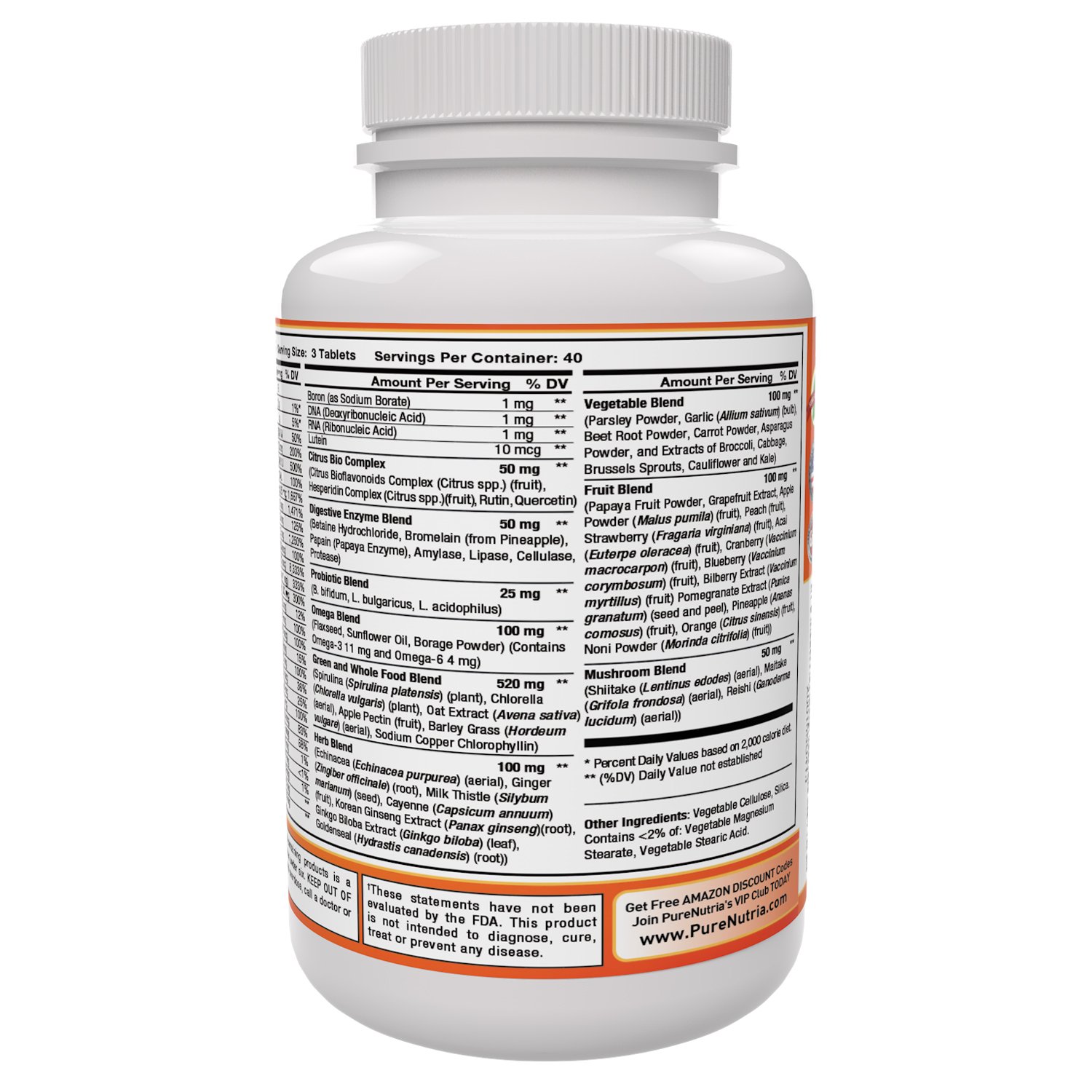 Galleon Whole Food MultiVitamin And Minerals With Probiotic Enzymes