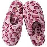 Snug Leaves Women's Fuzzy Scuff Slippers Soft Comfy Memory Foam Non-slip Indoor House Shoes