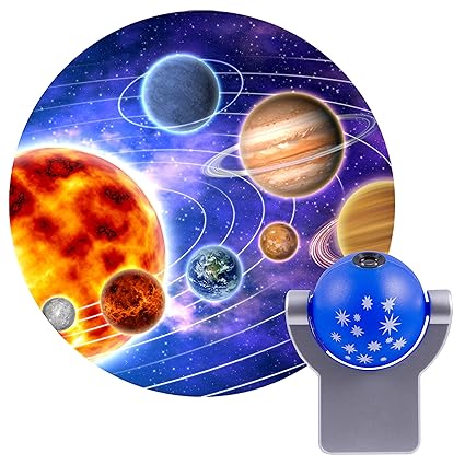Projectables Solar System Led Night Light Plug In Dusk To Dawn Sensor Auto Onoff Projects The Solar System Featuring Mercury Venus Earth Mars