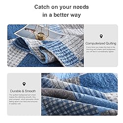PANGUSHAN King Size Quilt Set,100% Cotton King