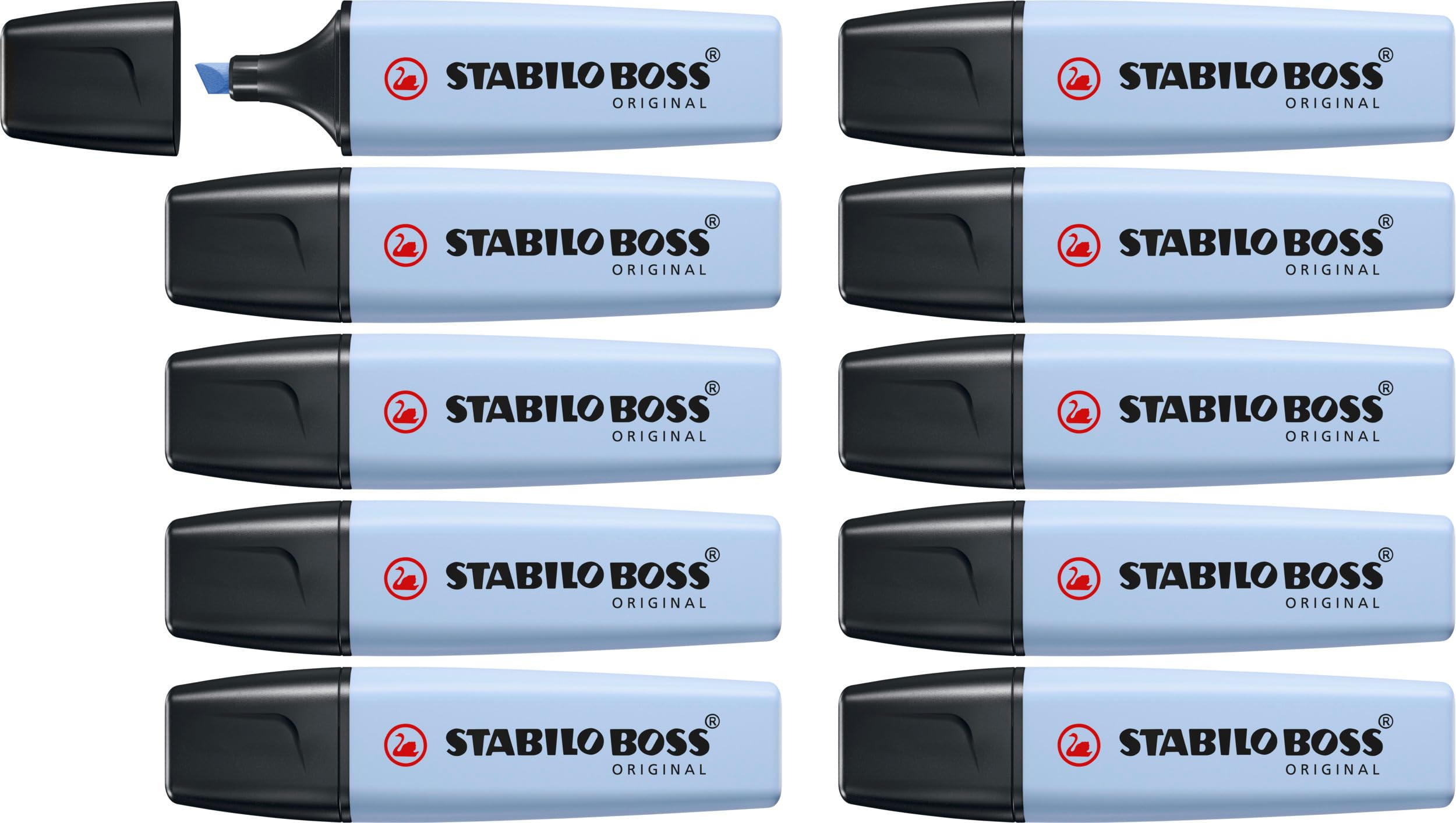 STABILO BOSS ORIGINAL Pastel - Highlighter - Pack of 10 - Cloudy Blue