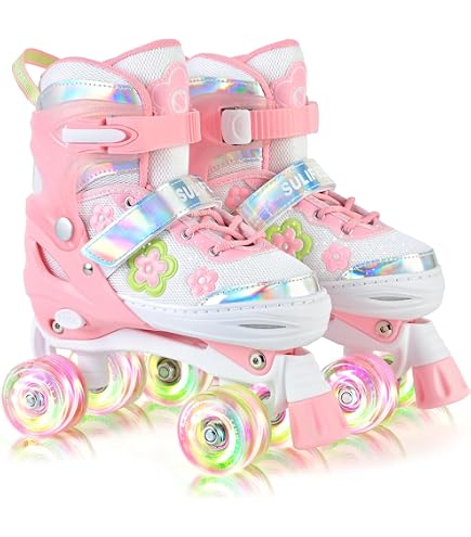 Amazon.com : Pacer ZTX Girls Roller Skates (Size 5) : Sports