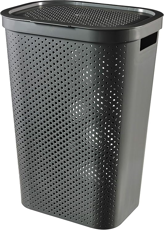 CURVER Coffre Linge 60L Infinity Gris Anthracite 43 7 X 35 1 X curver-coffre-linge-60l-infinity-gris-anthracite-43-7-x-35-1-x