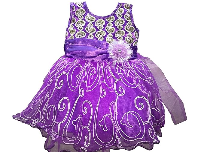 purple net frocks