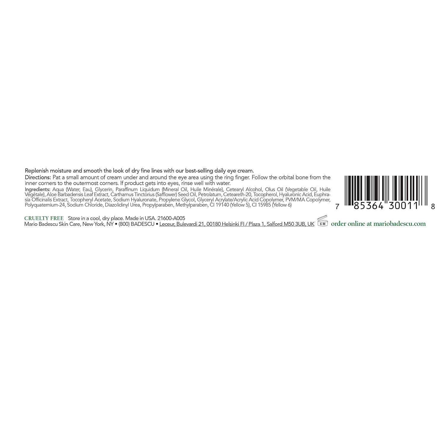 Mario Badescu Hyaluronic Eye Cream, 0.5 oz: Premium Beauty
