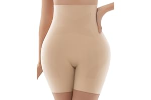 KLVEE Shapewear for Women Tummy Control, High Waisted Body Shaper Shorts Butt Lifting Thigh Slimmer Shapewear Under Dress