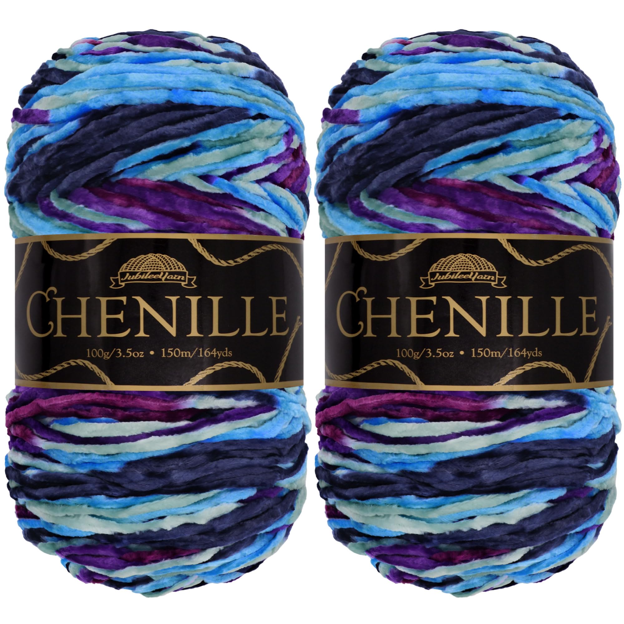 JubileeYarn Chenille Yarn - Worsted Weight - 100g/Skein - Nibiru - 2 Skeins — image 1