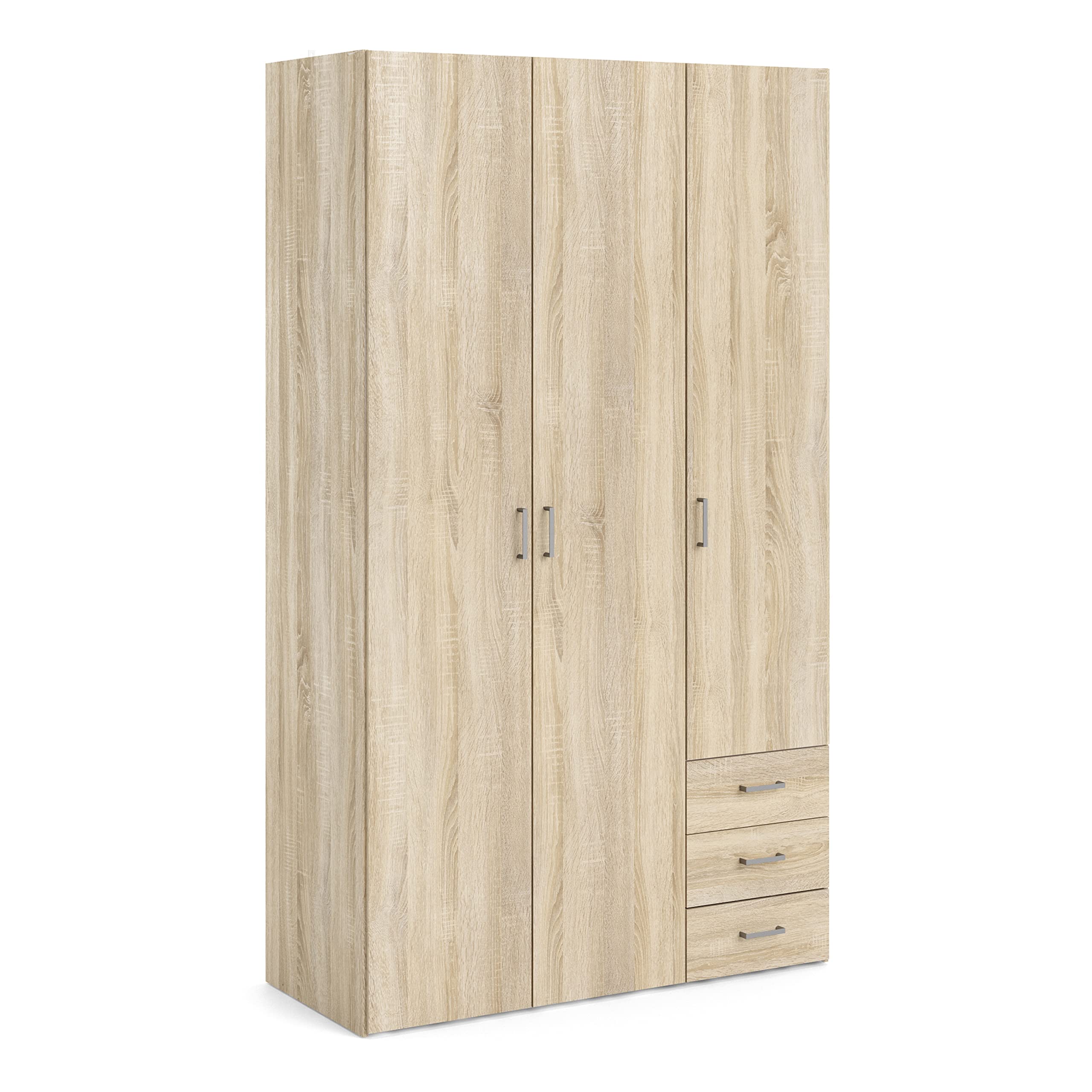 Furniture To Go | Space Wardrobe - 3 Doors 3 Drawers in Oak