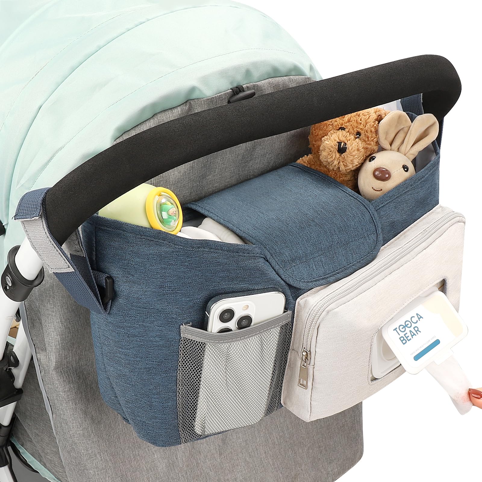 Accmor Universal Stroller Organizer with Insulated Cup Holder, Stroller