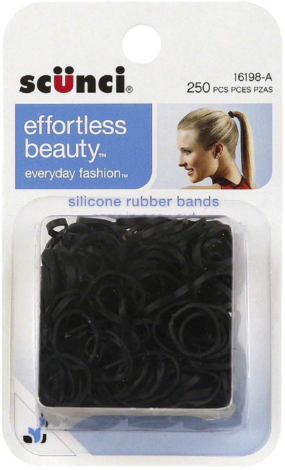 Amazon Com Scunci Silicone Hair Rubber Bands 250 Ea Pack Of 5