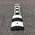 IMPERIAL STANDARD 6' Speed Bump - Slow Down Speed Bumps for Asphalt - Black Speed Humps - 6 Foot Portable Speed Bump - Speed Bumps for Road and Driveway (6' Speed Bump - White)