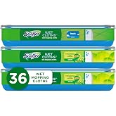 Sweep + Mop, Wet Pads Refill, Floor Cleaner for Dirt, Dust, Hair, Cleaning Cloths for Mopping Home, Bathroom, Kitchen, All Purpose Multi-Surface Floor Wipes, Fresh and Gain, 36ct