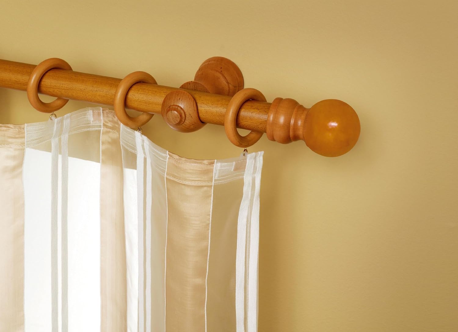 barra de madera para cortina 200cm