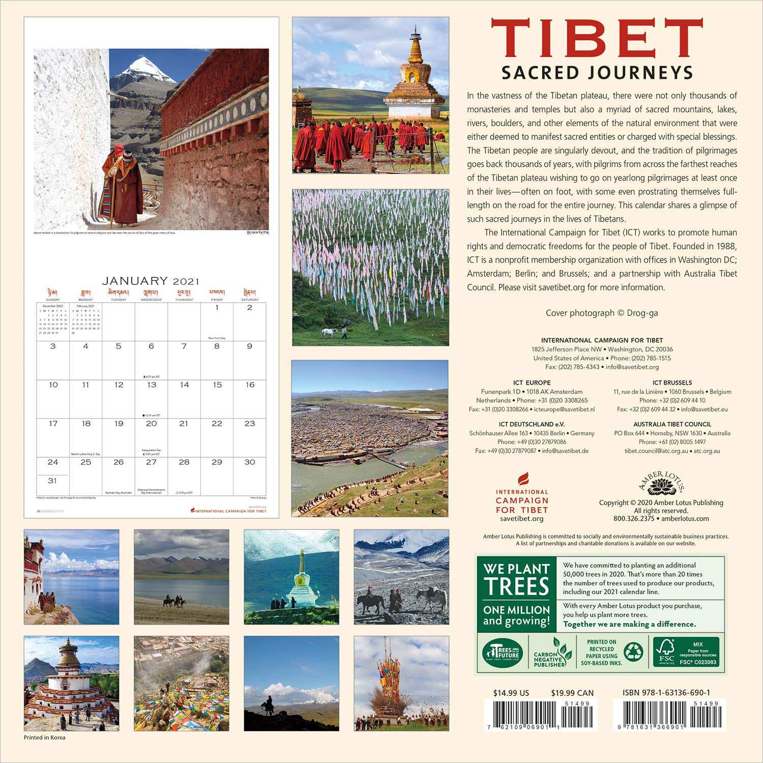 Calendrier Tibétain 2023 Tibet Sacred Journeys 2021 Calendar : International Campaign For Tibet:  Amazon.co.uk: Books