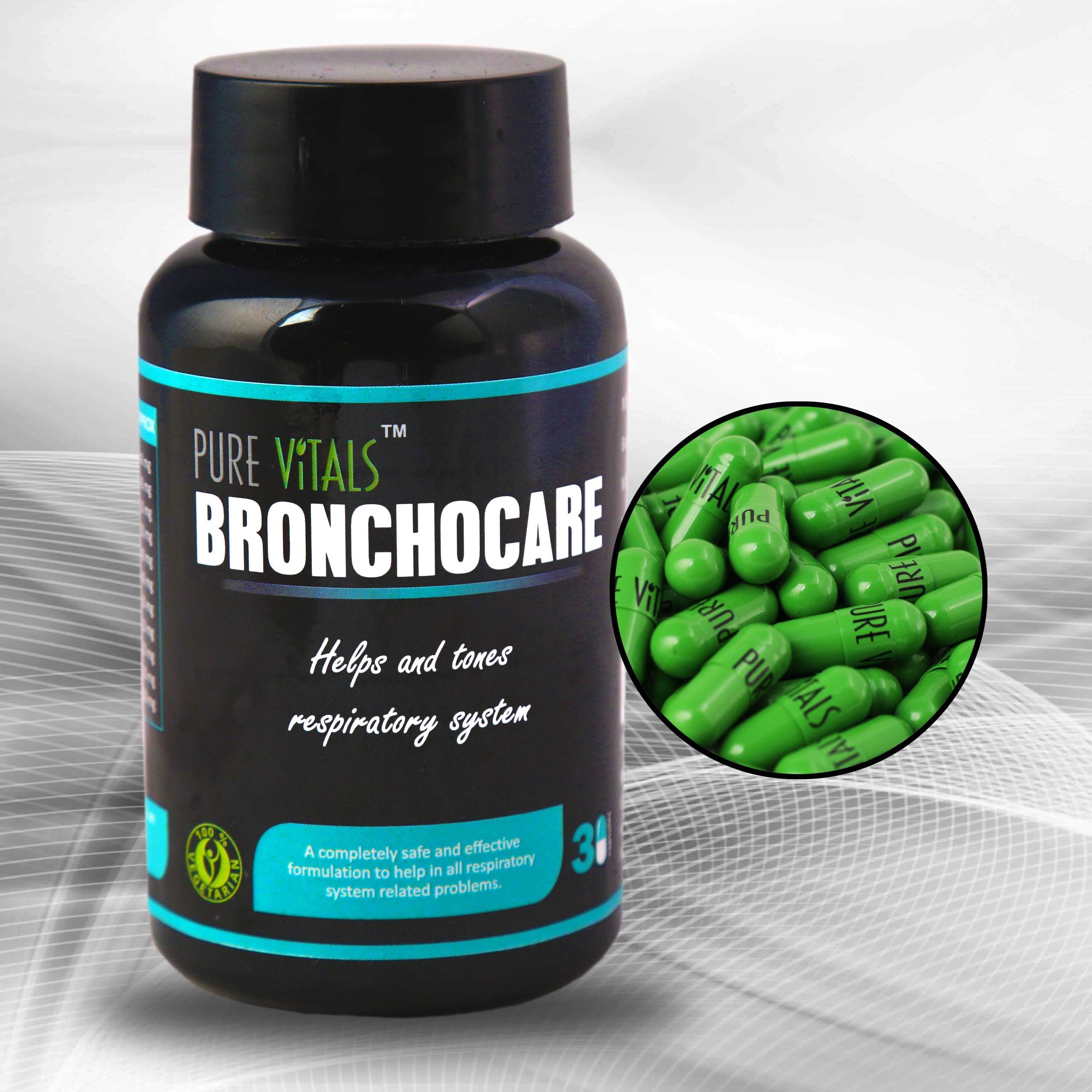 Pure Vitals Bronchocare - A completely safe and effective formulation to help in all respiratory system related problems.