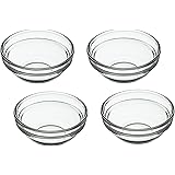 Kitchen Craft Glass Pinch Bowl, Set of 4, Transparent