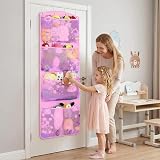 RZMAYIS Stuffed Animal Storage Organizer with 5 Pockets - Pink view 3