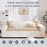 GKXLH Thick Corduroy Sofa Cover 2 3 4 Seater Non-Slip 90x210cm Coffee view 4