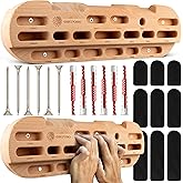 ESTROSO Wooden Hangboard - Training Hang Board with Adjustable Grip Depths, Grip Strengthener, Forearm Exerciser, Pull Ups -