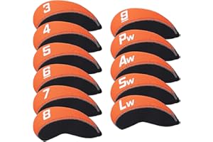 Craftsman Golf 11pcs/Set Neoprene Iron Headcover Set with Large No. for All Brands Callaway,Ping,Taylormade,Cobra Etc.