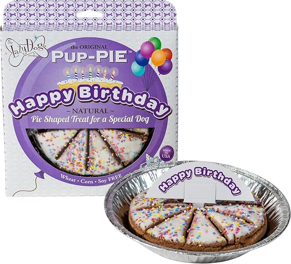 LAZY DOG COOKIE COMPANY 2 PACK OF ORIGINAL HAPPY BIRTHDAY PUP-PIES, 6 INCHES EACH, WHEAT-FREE DOG TREAT
