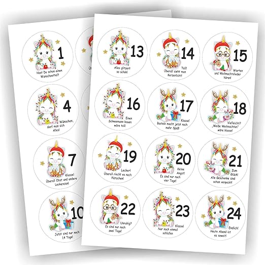 Play Too 24 Aufkleber Ich Liebe Dich Weil Adventskalender