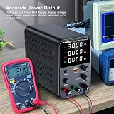 NANKADF DC Power Supply 0-60V 0-5A USB Fast Charge 18W CC/CV 4-Digit Display view 2