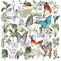 Amazon.com: Doraking 50PCS Vintage Tropical Plants Butterfly Green ...