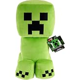 Mattel Minecraft Creeper Jumbo Plush Figure, Large 16-inch Soft Doll with Pixelated Design Inspired by The Video Game