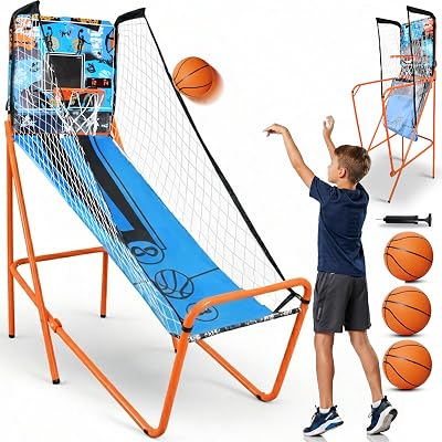 SereneLife Foldable Basketball Arcade Game with LED Scoreboard 203 cm