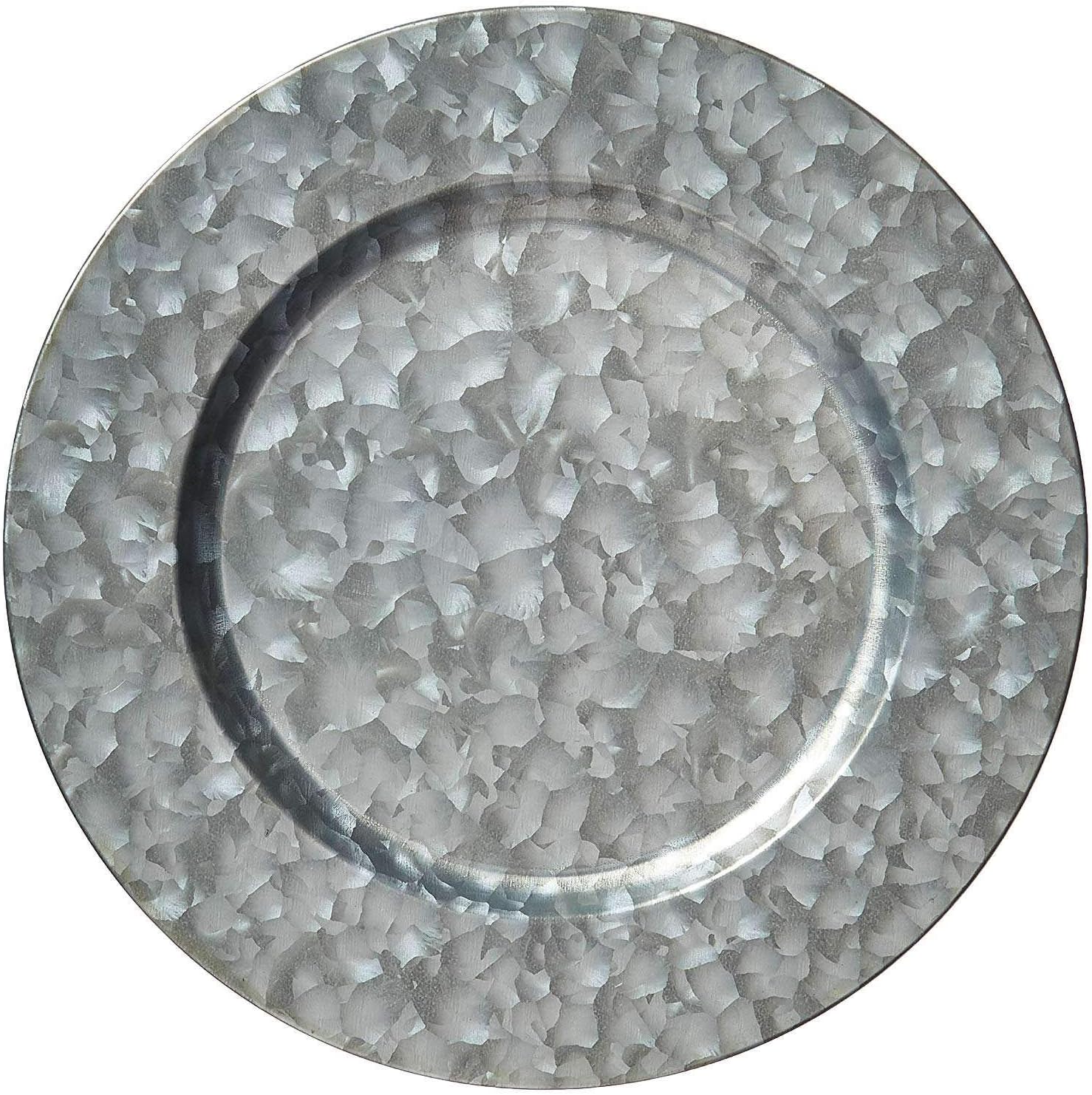 Silver Galvanized Steel Charger Plate, 13inch Classic