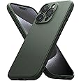 Ringke Onyx [Feels Good in The Hand] Compatible with iPhone 15 Pro Case, Anti-Fingerprint Technology Prevents Oily Smudges Non-Slip Enhanced Grip Precise Cutouts for Camera Lenses - Dark Green