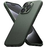 Ringke Onyx for iPhone 15 Pro Max Case, [Feels Good in The Hand] Oil & Dirt Resistant, Individual Lens Covers for Cameras, Non-Slip Enhanced Grip Lightweight Cover - Dark Green