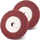 WENHUALI 6 Inch Bench Grinder Polishing Wheel, 320 Grit Tight Weave Tough Polishing Burnishing Wheel, Great for Refurbishing Golf Clubs Metal Copper, Perfect Size 1" Thickness for 0.8" Arbor(Red)