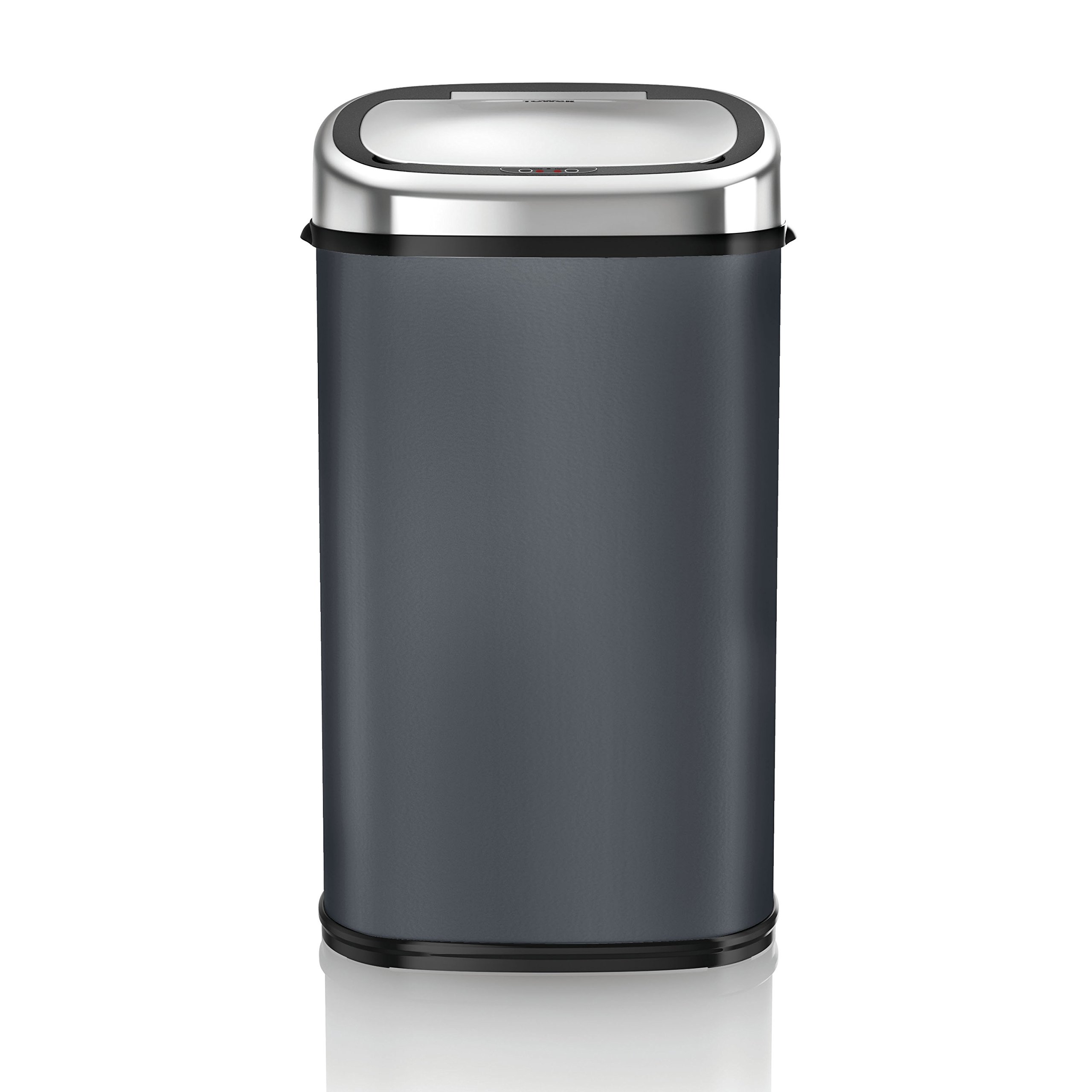 Tower T80902 Kitchen Bin with Sensor Lid, Automatic Soft-Close, Manual Override, 58 Litre, Charcoal