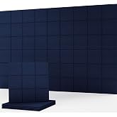 Navy Blue Acoustic Wall Panels, Sound Proof Panels, 6 Pack | 23.62 x 23.62 In Each, Covers 72 x 48 In, Bedroom, Office, Studio Use, Easy Installation, Segment Form Pattern