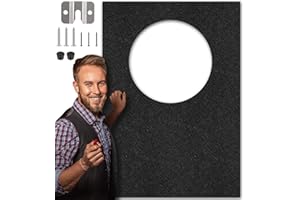 Mindsoft Extra Large Dart Board Wall Protectors Dart Board Backing Felt Wall Tiles Extended Length Dartboard Surround Cork Dartboard Backer Alternative with Bracket Hanging Kit