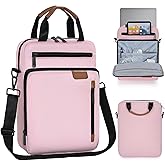 13.3-14 Inch Laptop Sleeve Bag, Padded Carrying Case for MacBook Pro M3/M2 14" /13", MacBook Air 13.6" M3/M2 2024/2022, Surface Pro AI PC/9/8 13",Protective Bag with Accessory Pocket, Pink