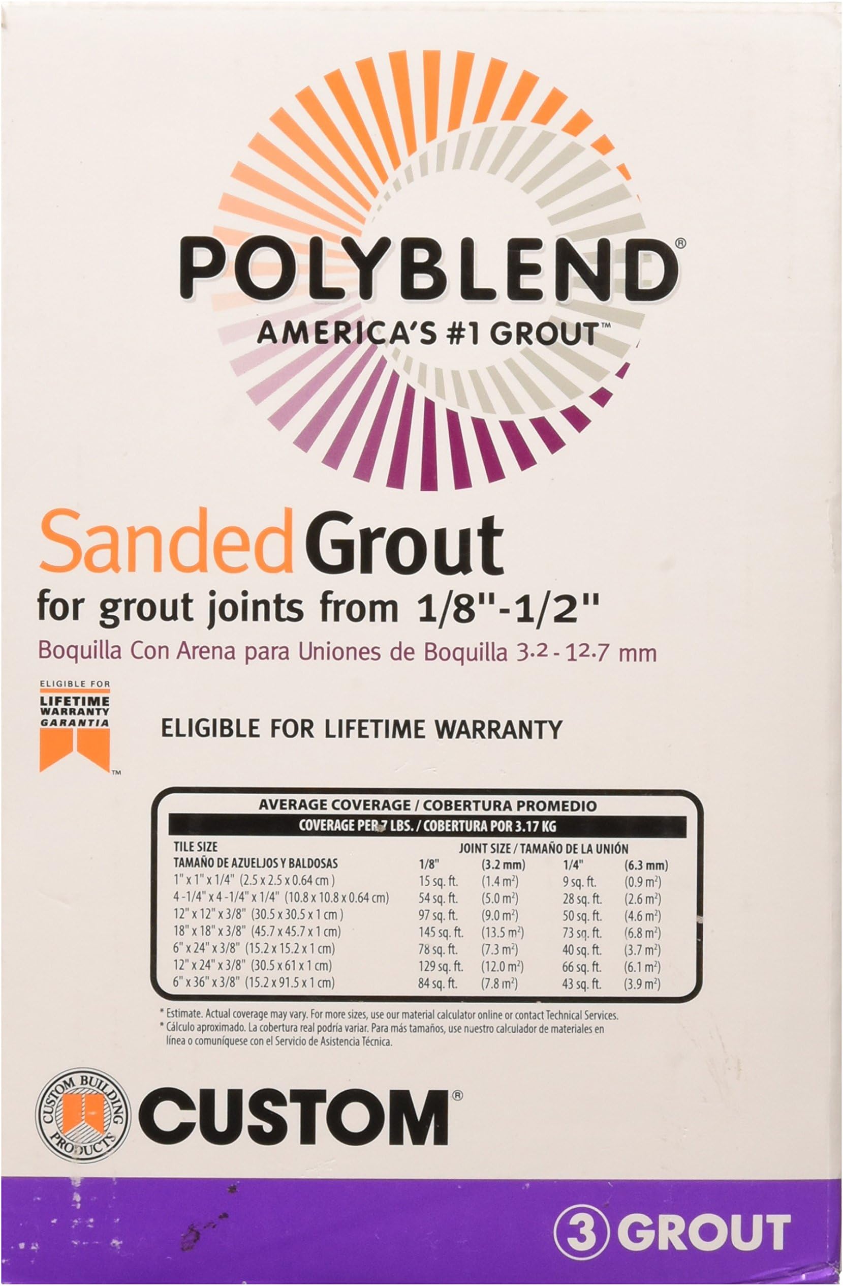 CUSTOM BUILDING PROD PBG1567-4 Masonry-mortars, 7 lb