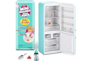 Mini Brands Fill The Fridge Playset w/UV Light by ZURU, Collectibles, DIY, Resin Play, Exclusive Recipe, NOT Edible, 8+