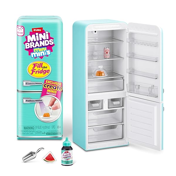 MINI BRANDS FILL THE FRIDGE PLAYSET W/UV LIGHT...