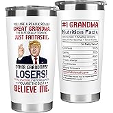 UMACVN Gifts for Grandma - Birthday, Mothers Day, Christmas Grandma Gifts from Grandchildren - Gift Ideas for Grandmother from Granddaughter, Grandson, Grandkids - 20 Oz Stainless Steel Tumbler