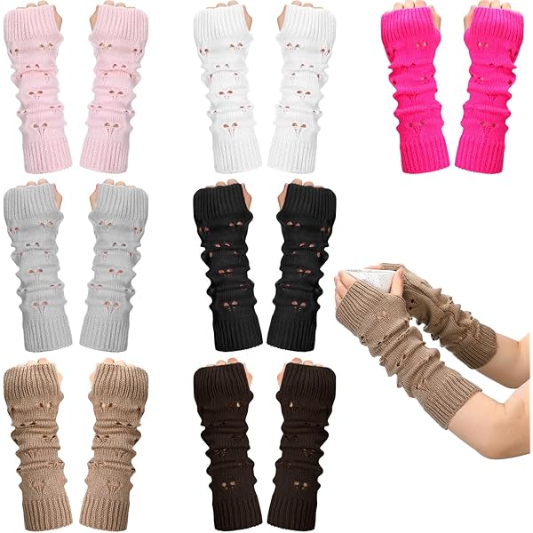 手袋 Hashtag DDD Y2K Backless Hooded Floppy Ear Knit Arm