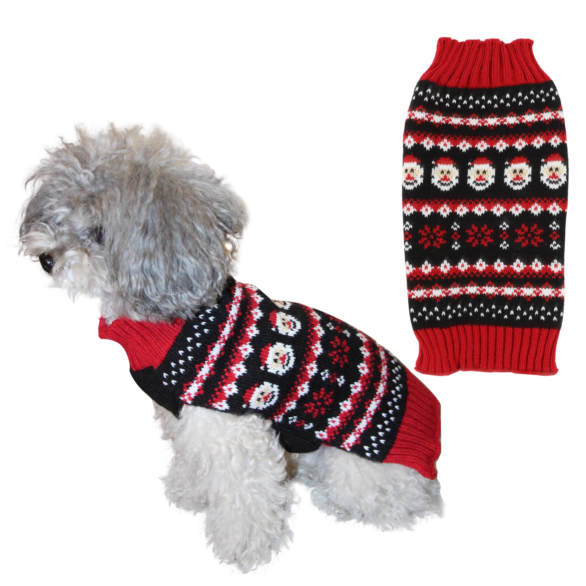 BABAHU Dog Sweater Christmas,Dog Xmas Sweaters for Cat, Santa Puppy Clothes