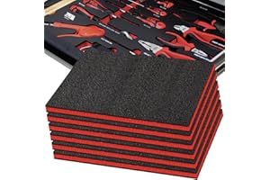 6 Pack Tool Box Foam Inserts for Cases 18 x 12 x 1 Inch Polyethylene Storage Sheets Cuttable Tool Box Liner Kaizen Organizer 